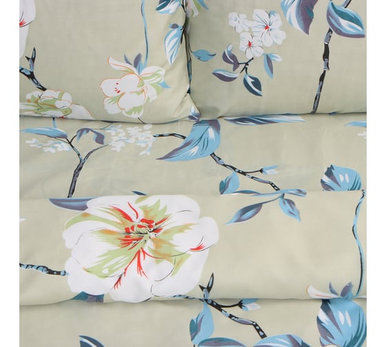 Комплект постельного белья Экономь и Я 1,5 спальный Flower 143x215 см, 145x214см, 50x70 см 1 шт, 60 г/кв.м, микрофибра 10227968