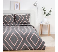 Комплект постельного белья Экономь и Я 2 спальный Geometry 173x215 см, 175x214см, 50x70 см 2 шт, 60 г/кв.м, микрофибра 10227981 32579748