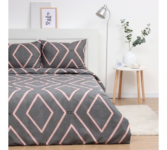 Комплект постельного белья Экономь и Я 2 спальный Geometry 173x215 см, 175x214см, 50x70 см 2 шт, 60 г/кв.м, микрофибра 10227981 1