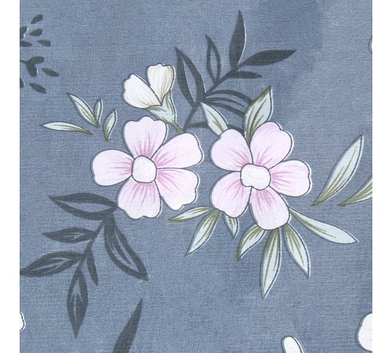 Комплект постельного белья Экономь и Я 2 спальный Bloom 173x215 см, 175x214см, 50x70 см 2 шт, 60 г/кв.м, микрофибра 10227994