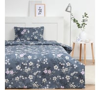 Комплект постельного белья Экономь и Я 1,5 спальный Bloom 143x215 см, 145x214см, 50x70 см 1 шт, 60 г/кв.м, микрофибра 10227993