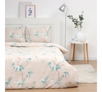 Комплект постельного белья Экономь и Я 2 спальный Весенний сад 173x215 см, 175x214см, 50x70 см 2 шт, 60 г/кв.м, микрофибра 10227978