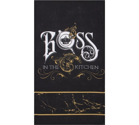 Набор кухонных полотенец Доляна Boss 35x60 см 4 шт, 100% хлопок, 160 г/кв.м 10200498
