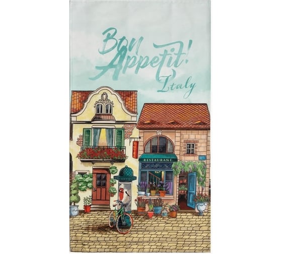 Полотенце Этель Bon Appetit 40x70 см, 100% хлопок, саржа 190 г/кв.м 3184272 1