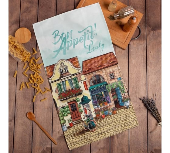 Полотенце Этель Bon Appetit 40x70 см, 100% хлопок, саржа 190 г/кв.м 3184272