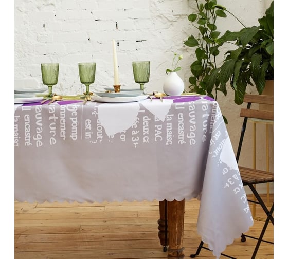 Скатерть Доляна Листья 150x180 +/- 2 см, 100% полиэстер 3923322 1