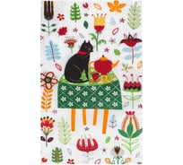 Полотенце Доляна кухонное Кошечка 35x60 см, 100% хлопок, 160 г/кв.м 4136476