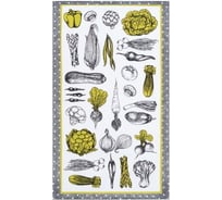 Полотенце Доляна Овощи 35x60±2 см, 100% хлопок, рогожка,162г/кв.м 4017258