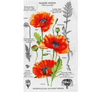 Полотенце Доляна кухонное Маки 35x60 см, 100% хлопок, 160 г/кв.м 4136477