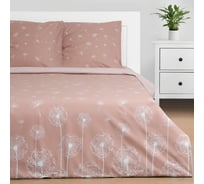 Комплект постельного белья Этель Евро Одуванчики (вид 1) 200x217 см, 220x240 см, 70x70 см - 2 шт., поплин 2759790