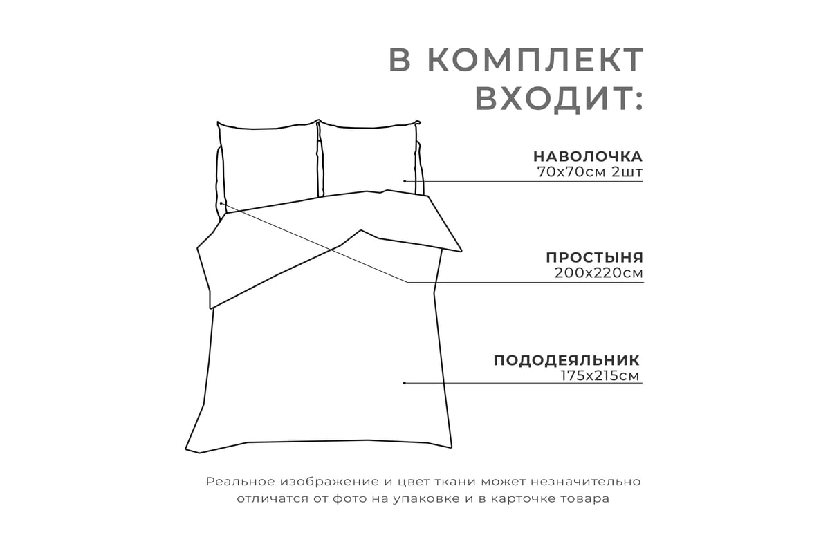 Комплект постельного белья Этель 2 спальный, Геометрия леса 175x215 см ...