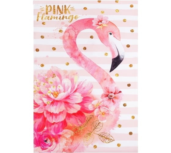 Полотенце Этель Pink flamingo 40x67 см, 100% хлопок, саржа 190 г/кв.м 4017211