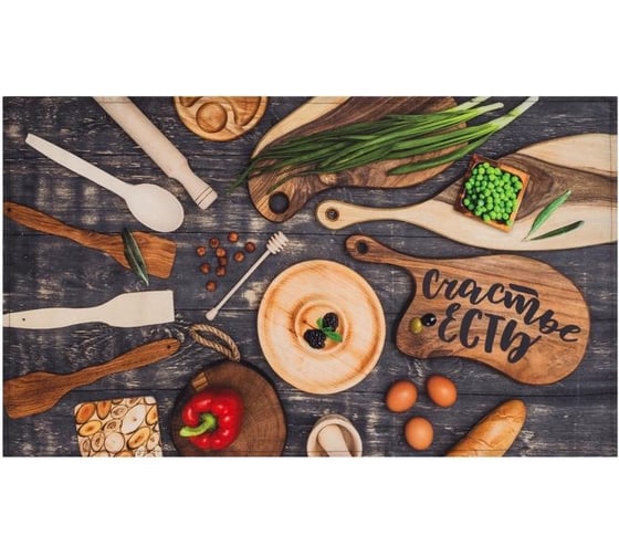 Полотенце Этель Счастье есть 40x73 см, 100% хлопок, саржа 190 г/кв.м 4136496 1