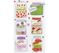 Полотенце Доляна кухонное Любовь, теплота, нежность 34x60 см, рогожка, 100% хлопок 160 г/кв.м 4122667