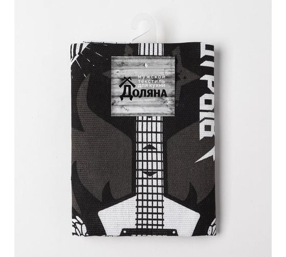 Полотенце Доляна кухонное Les't rock 35x60 см, 100% хлопок, 160 г/кв.м 4136456