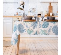 Скатерть Доляна Море 145x250 см, 100% полиэстер 3923331