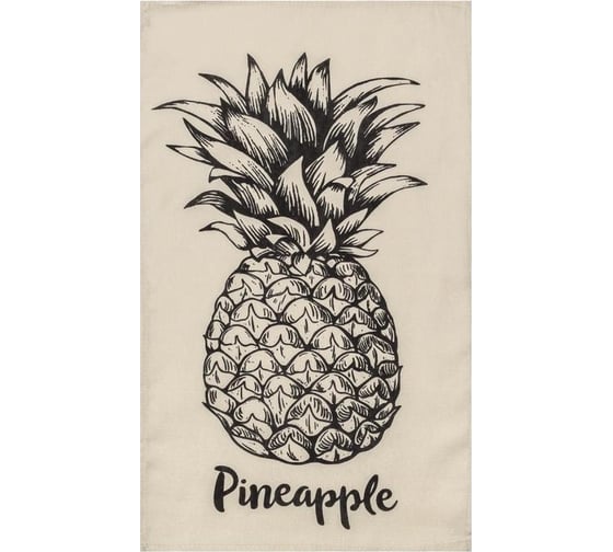 Полотенце Доляна кухонное Pineapple 35x60 см, 100% хлопок, 160 г/кв.м 4136466