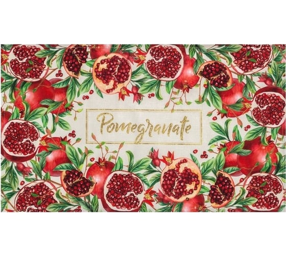 Полотенце Этель Гранаты 40x73 см, 100% хлопок, саржа 190 г/кв.м 4136514