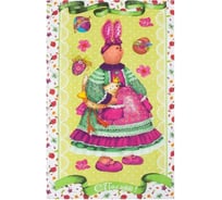 Полотенце Доляна Пасхальный зайчик 35x60±2 см, 100% хлопок, рогожка 162г/кв.м 4017262