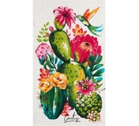 Полотенце Доляна кухонное Кактусы 35x60 см, 100% хлопок, 160 г/кв.м 4682746