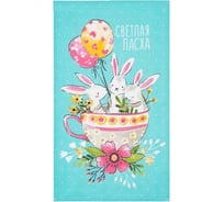 Полотенце Доляна кухонное Пасхальные забавы 35x60 см, 100% хлопок, 160 г/кв.м 4682752