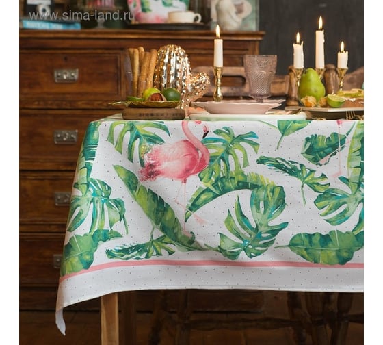 Скатерть Доляна Tropical kitchen 110x144 см, 100% хлопок, 164 г/кв.м 4682772 1