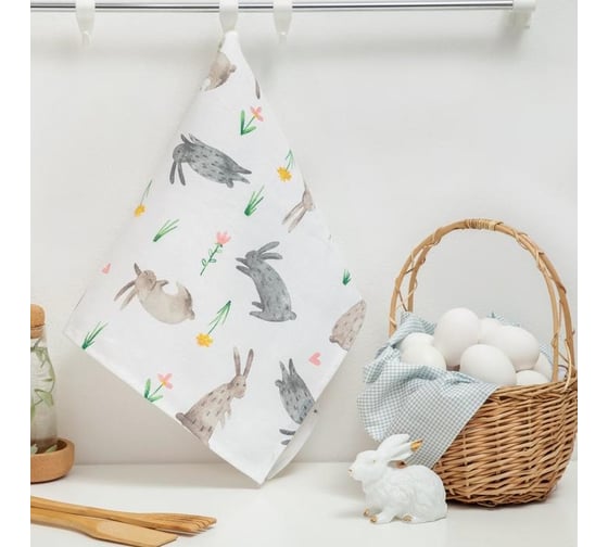 Полотенце Доляна Fluffy bunnies 35x60 см 100% хлопок, 164 г/кв.м 5538633 1