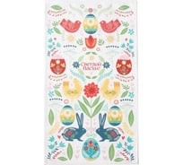 Полотенце Этель Зайчики 40x73 см, 100% хлопок, саржа 190 г/кв.м 4778285