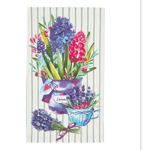 Полотенце Доляна кухонное Цветочная радость 35x60 см, 100% хлопок, 160 г/кв.м 4682742 1