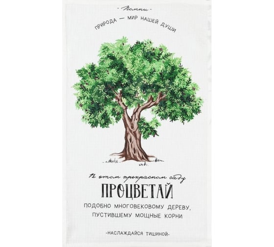 Набор полотенец кухонных Доляна Красота повсюду 35x60 см 4 шт, 100% хлопок 5423112