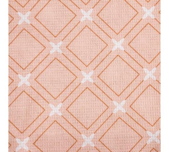 Полотенце вафельное Экономь и Я банное Крестики 80x150 см, розовый,120 г/кв.м, 100% хлопок 5505678