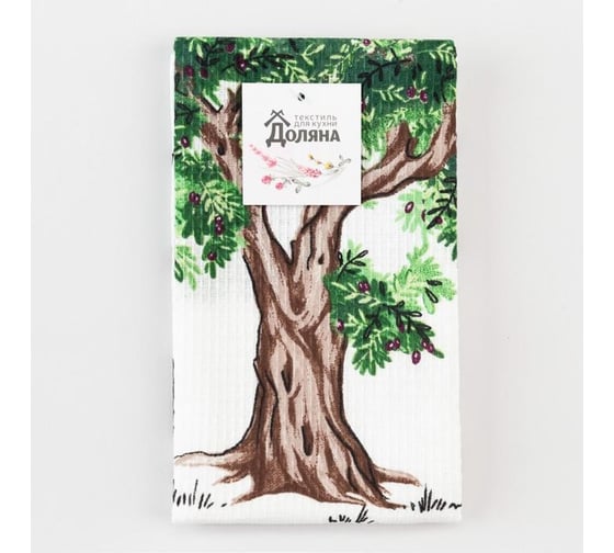Полотенце Доляна кухонное Процветай 35x60 см, 100% хлопок, 160 г/кв.м 5423106