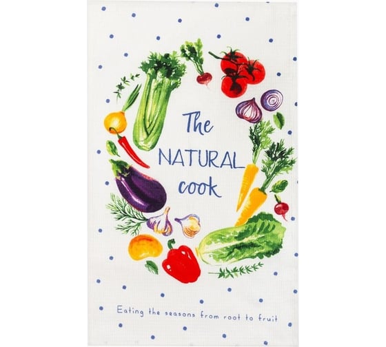 Набор полотенец кухонных Доляна The natural cook 35x60 см 2 шт, 100% хлопок 5423115