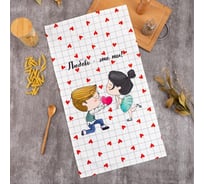 Полотенце Этель Love is 40x73 см, 100% хлопок, саржа 190 г/кв.м 5482304