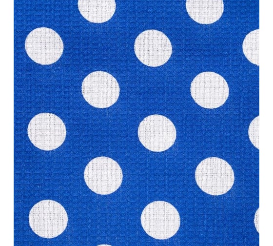 Полотенце вафельное Экономь и Я банное Горох 80x150 см, синий, 150 г/кв.м, 100% хлопок 5156894