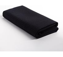 Полотенце вафельное Этель 70x140 см, черный, 100% хлопок, плотность 240 г/кв.м 6250187