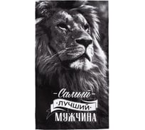 Полотенце Доляна кухонное Самый лучший мужчина 35x60 см, 100% хлопок, 160 г/кв.м 5376586