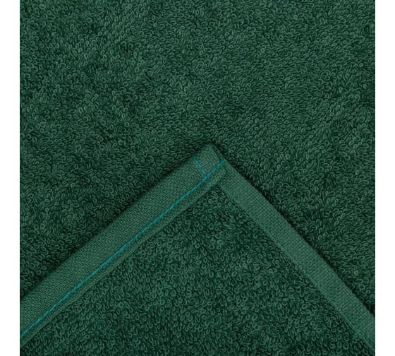 Полотенце махровое Экономь и Я 50x90 см, темно-зеленый, 100% хлопок, 320 г/кв.м 6957330
