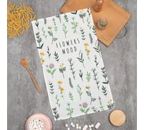Полотенце Доляна Flowers mood 35x60 см, 100% хлопок, вафля 160 г/кв.м 7690554