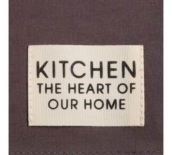 Полотенце Этель Kitchen 40x73 см, серый, 100% хлопок, саржа 220 г/кв.м 7865987