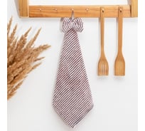 Кухонное полотенце Доляна Бантик 30x30 см, розовый, микрофибра 100% полиэстер 7626817