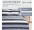 Комплект постельного белья Экономь и Я 2 спальный Полосы 175x215 см, 200x215 см, 50x70 см 2 шт, микрофайбер, 75 г/кв.м 7863307 2