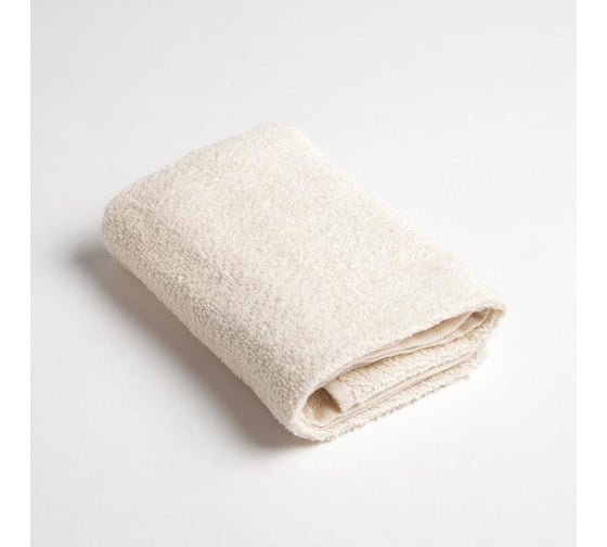 Полотенце махровое Экономь и Я 30x60 см, молочный, 100% хлопок, 320 г/кв.м 6957306 1