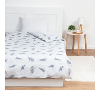 Пододеяльник Экономь и Я 1,5 спальный 147x210±3 Флай серый, 120 г/кв.м, 100% хлопок, бязь 9093479