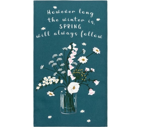 Набор полотенец кухонных Доляна Hello spring 35x60 см 2 шт, 100% хлопок, вафля 160 г/кв.м 7690559