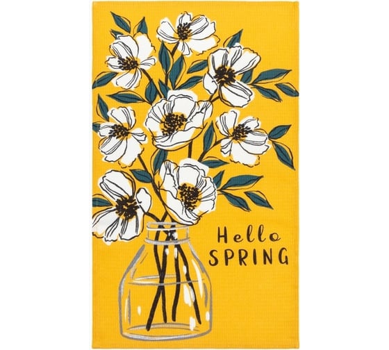 Набор полотенец кухонных Доляна Hello spring 35x60 см 2 шт, 100% хлопок, вафля 160 г/кв.м 7690559