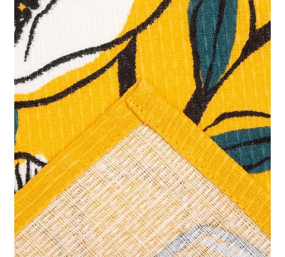 Набор полотенец кухонных Доляна Hello spring 35x60 см 2 шт, 100% хлопок, вафля 160 г/кв.м 7690559