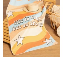 Полотенце пляжное Этель Life is tough 70x140 см, 100% полиэстер, 250 г/кв.м 7696173