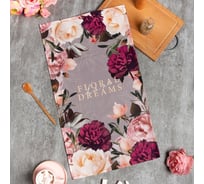 Полотенце Этель Floral dreams 40x73 см, 100% хлопок, саржа 190 г/кв.м 9364907