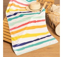 Полотенце пляжное Этель Rainbow stripes 70x140 см, 100% полиэстер, 250 г/кв.м, 7696186